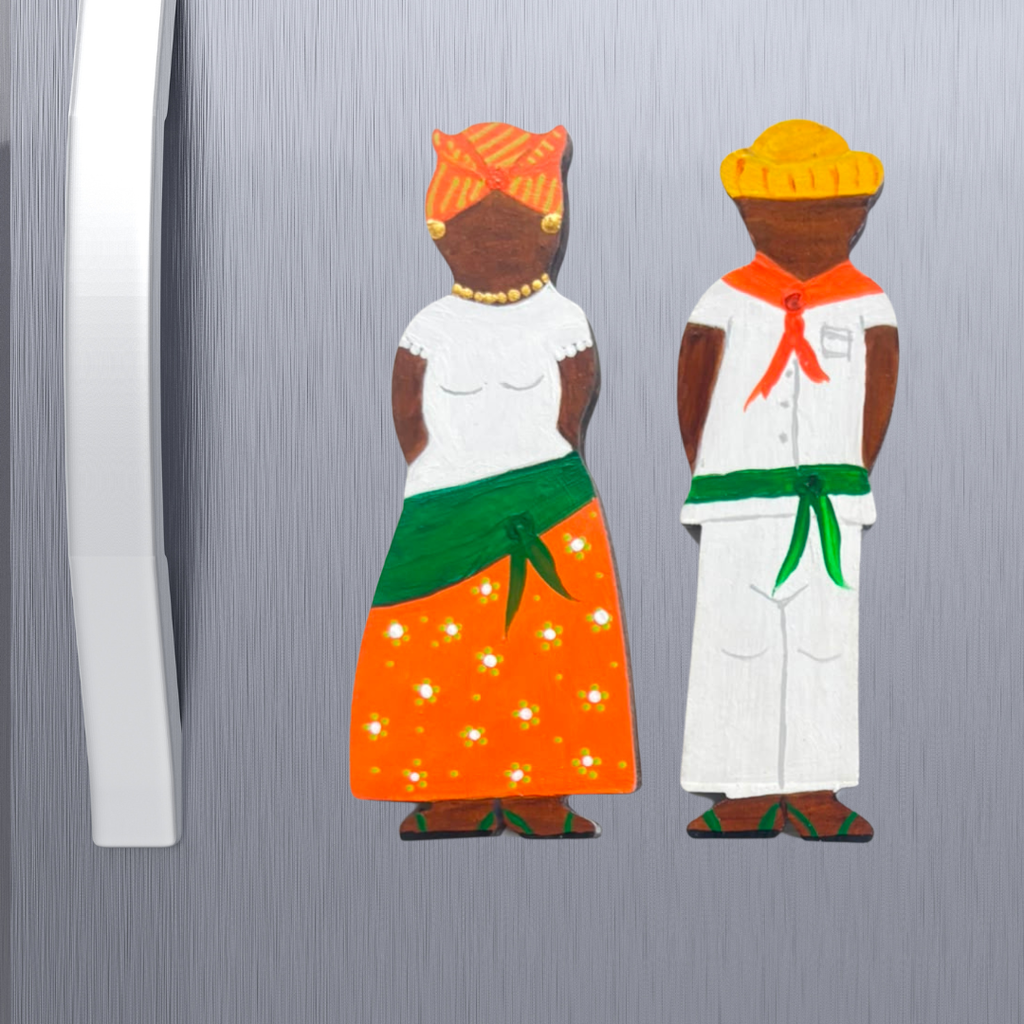 [CUR-SOU-FLK-OR] Curaçao Echtpaar Magneet | Oranje